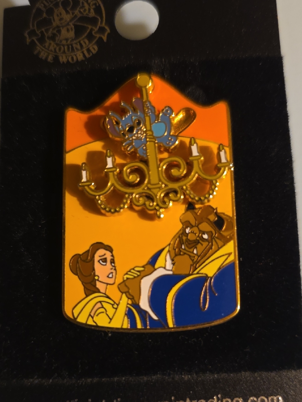 DISNEY TRADING PINS 2005 STITCH INVADES BEAUTY AND THE BEAST SWING CHANDELIER